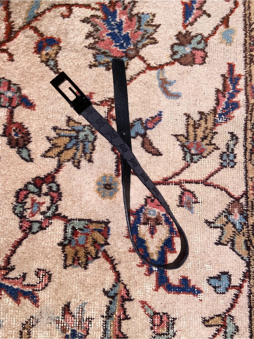 Gucci Black GG Monogram Belt | square G Buckle 🖤🖤 - Picture 4 of 13